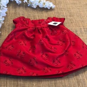 Janie and Jack red dress with roses.